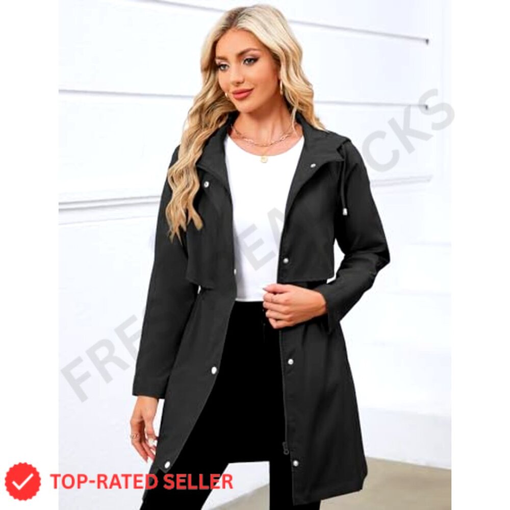 Lightweight Waterproof Rain Jacket Packable Windb… - image 2